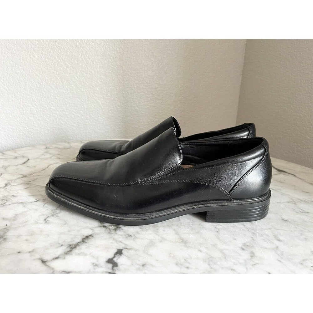 Croft & Barrow Mens Ortholite Slip On Loafer Shoe Size 11.5 M Black Faux Leather